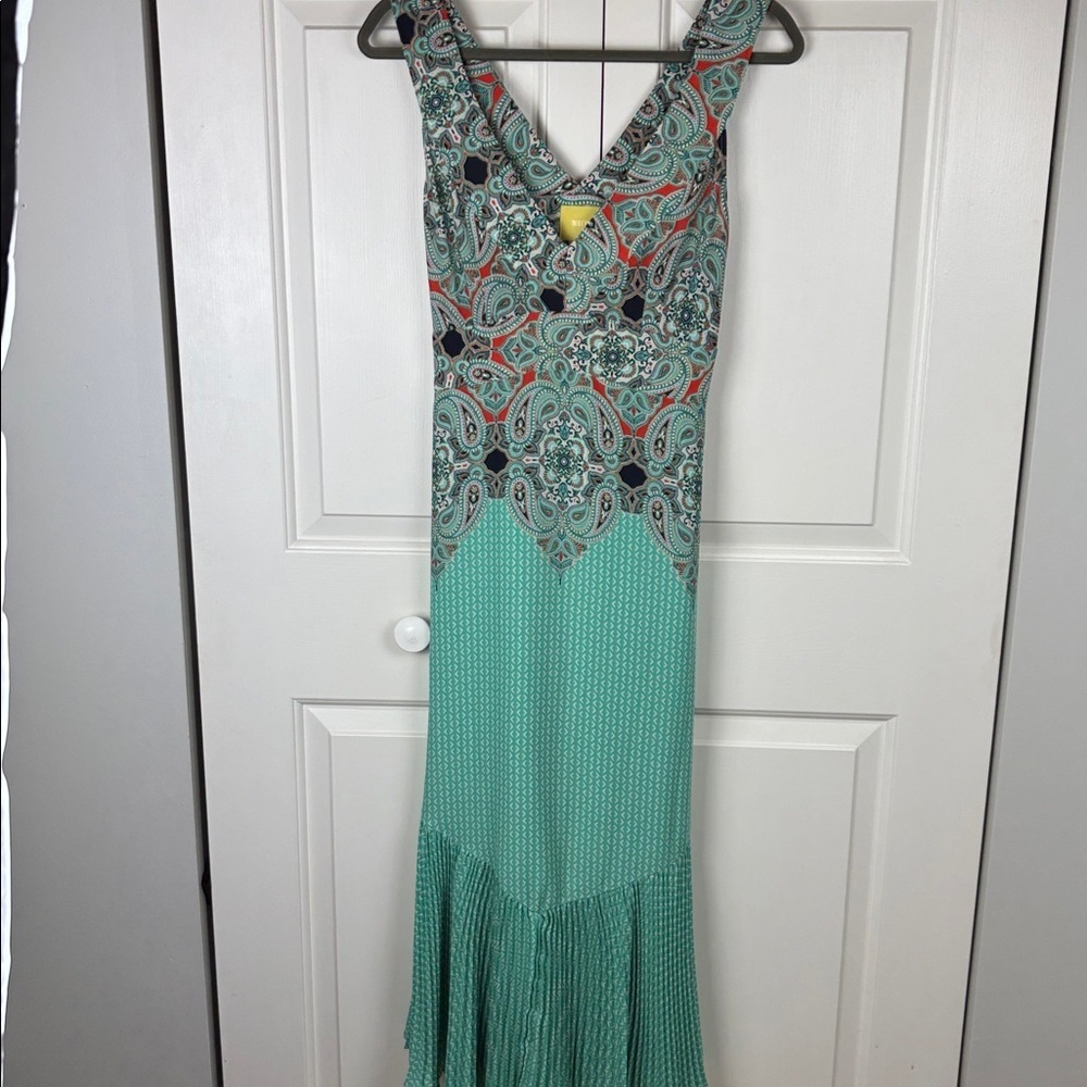 Anthro Maeve Multicolor Paisley Mixed Pattern Dress - Size 6